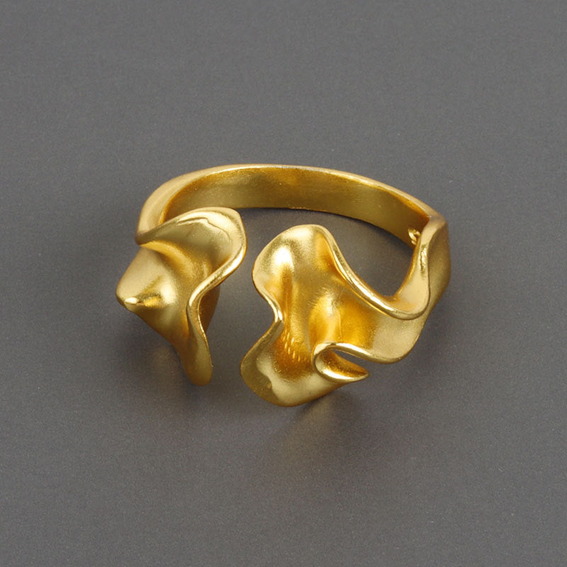 Personalized Irregular Concave-convex Matte Ring