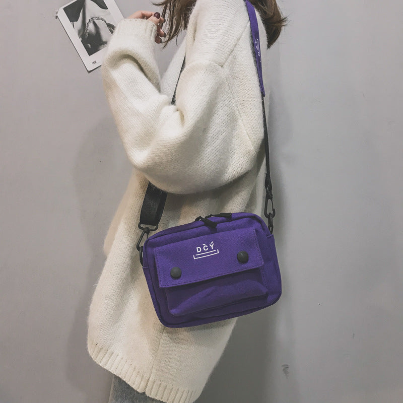 Corduroy Small Shoulder Bag Hip Hop Cool Personality Student Shoulder Bag Female
