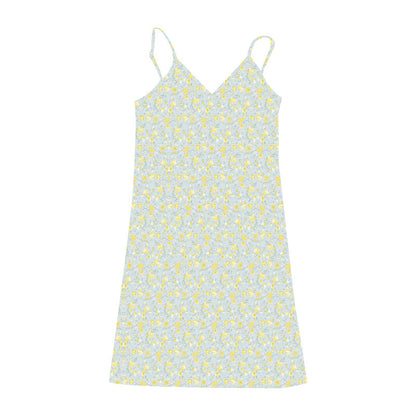 Women's Pure Desire Retro Print V-neck Suspender Dress