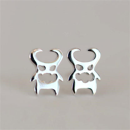 Female European And American Halloween Ghost Stud Earrings Stainless Steel