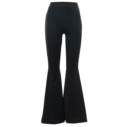 High Waist Grommet Criss Cross Hem Flare Leg Jeans