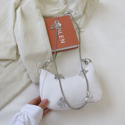 Women's Bag Folds Underarm Bag Casual Messenger Shoulder Chain Bag