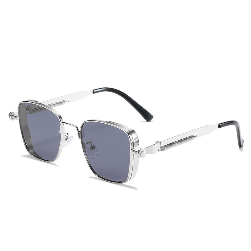 European And American Personality Street Shooting Metal Box Sunglasses