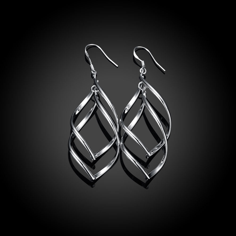Long tassel double twist earrings