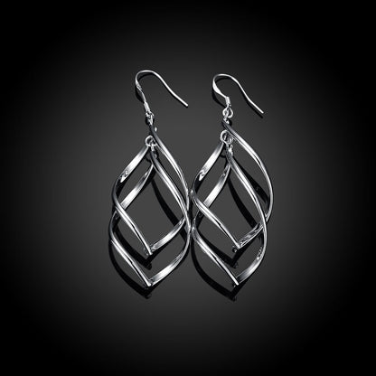 Long tassel double twist earrings