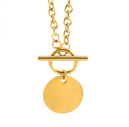 Fashion lock-shaped wild alloy necklace