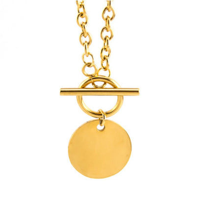 Fashion lock-shaped wild alloy necklace