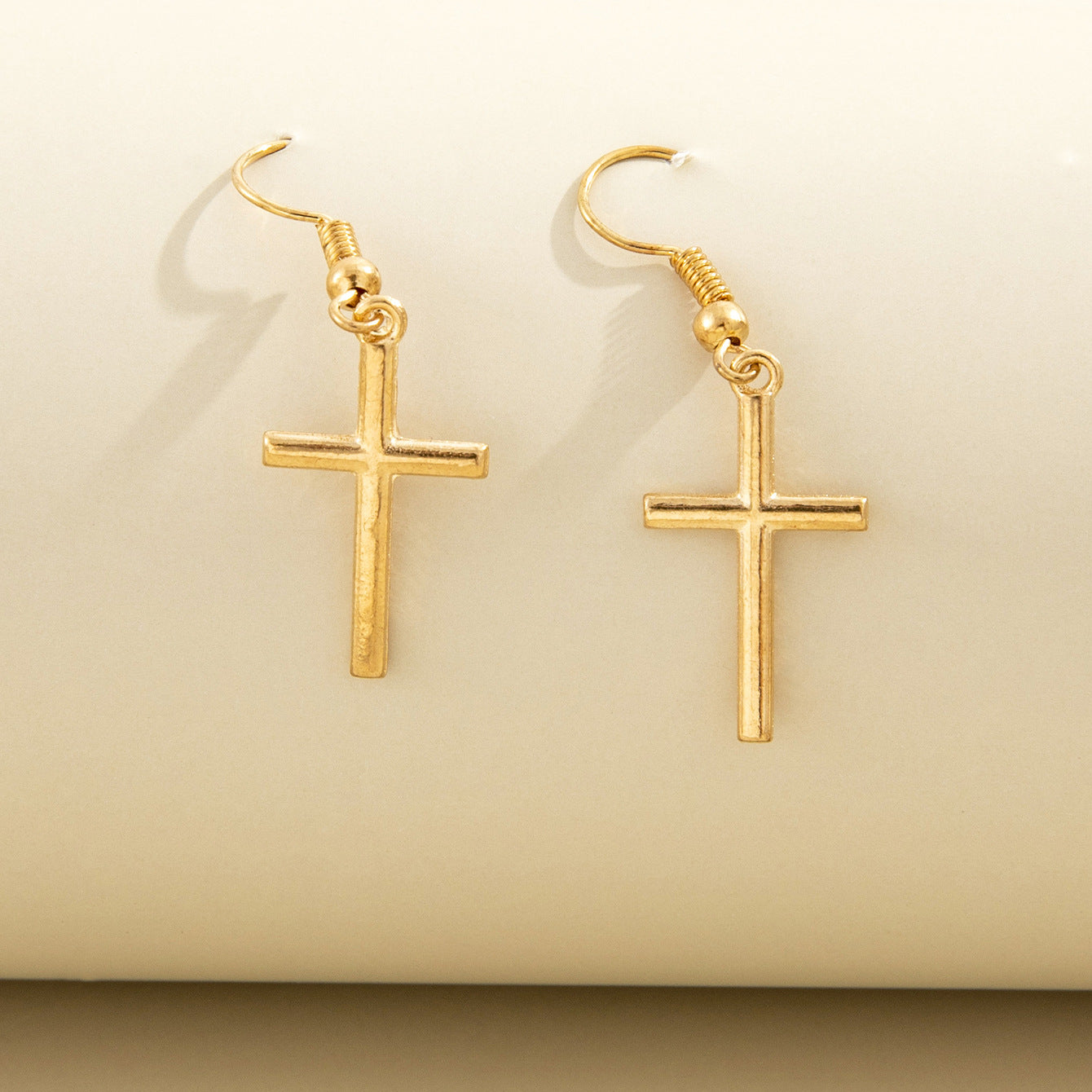 Simple Retro Cross Pendant Earrings Temperament Female Accessories