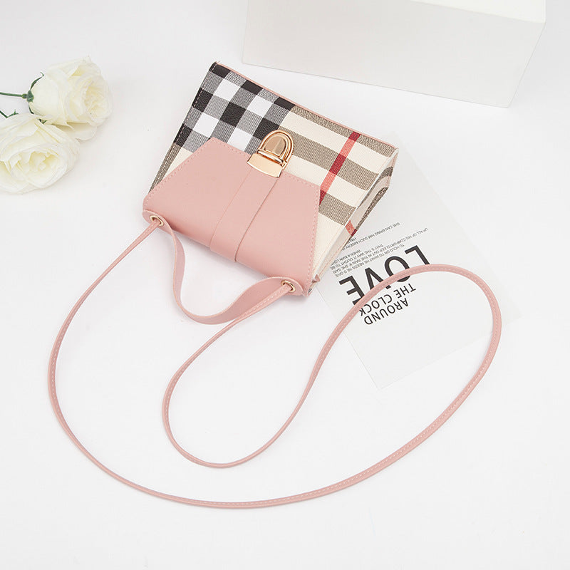 Korean Version Of The Spring And Summer New Plaid Small Square Bag