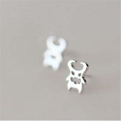 Female European And American Halloween Ghost Stud Earrings Stainless Steel