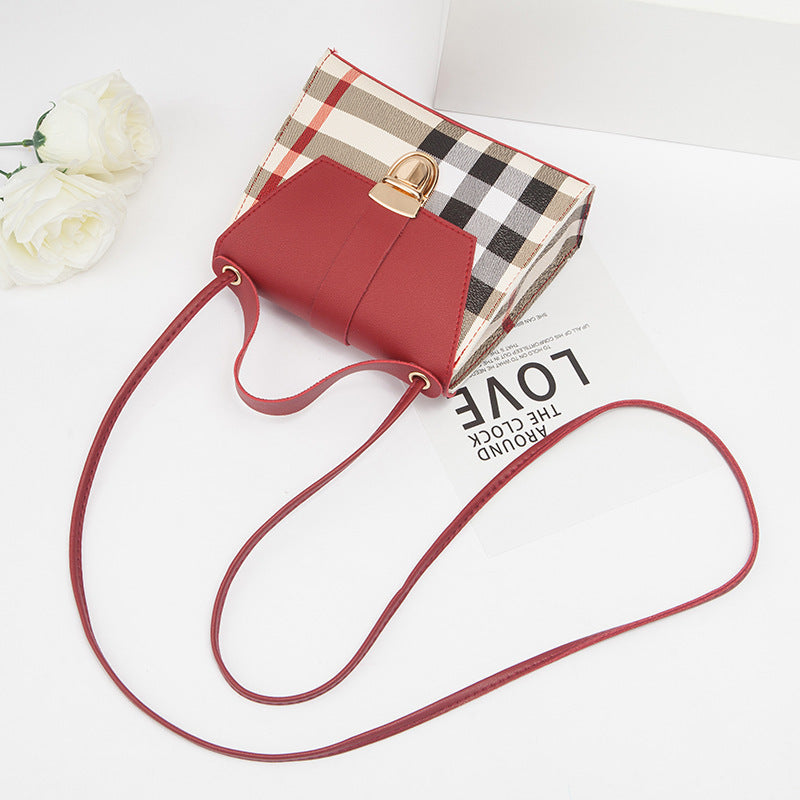 Korean Version Of The Spring And Summer New Plaid Small Square Bag