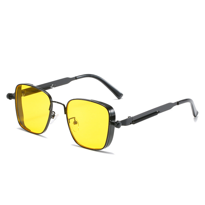 European And American Personality Street Shooting Metal Box Sunglasses