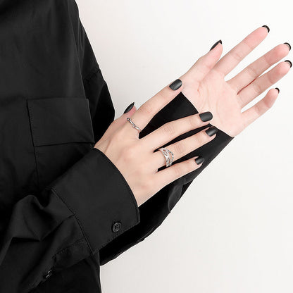 Extremely Simple Design Ring INS Niche Irregularities