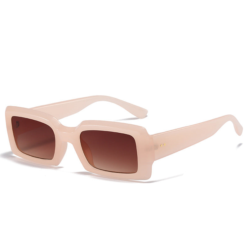 Internet Celebrity Ins Frame Fashion Square Jelly Color Sunglasses Multicolor Glasses