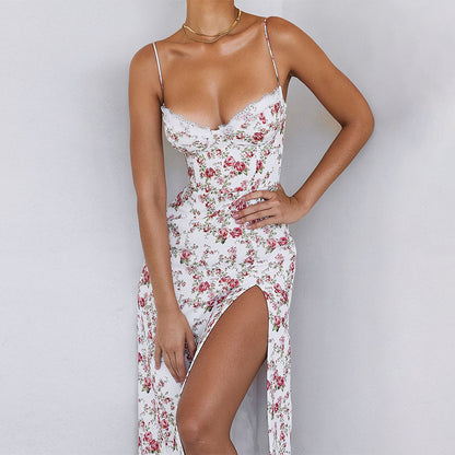 Little Flower Bohemian Split Strap Dress Girl