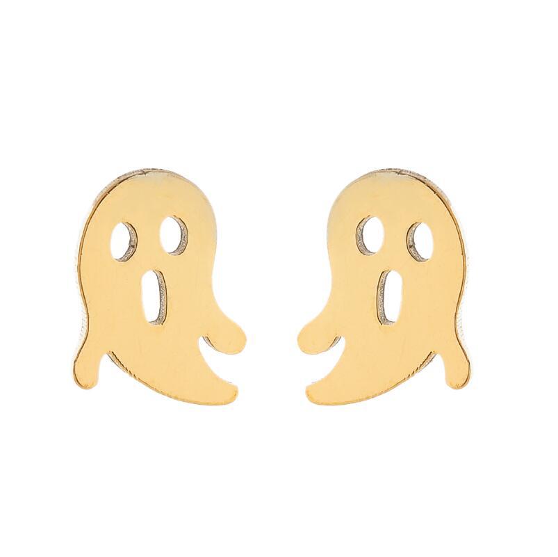 Female European And American Halloween Ghost Stud Earrings Stainless Steel