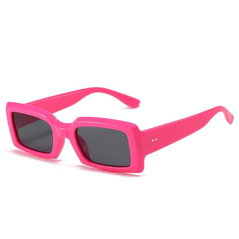 Internet Celebrity Ins Frame Fashion Square Jelly Color Sunglasses Multicolor Glasses