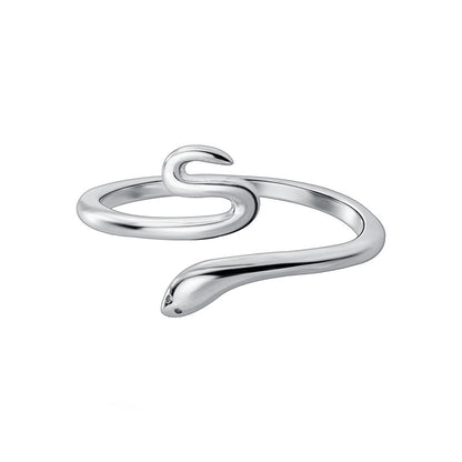 Fashion Lady Personality Snake-shaped Alloy Ring