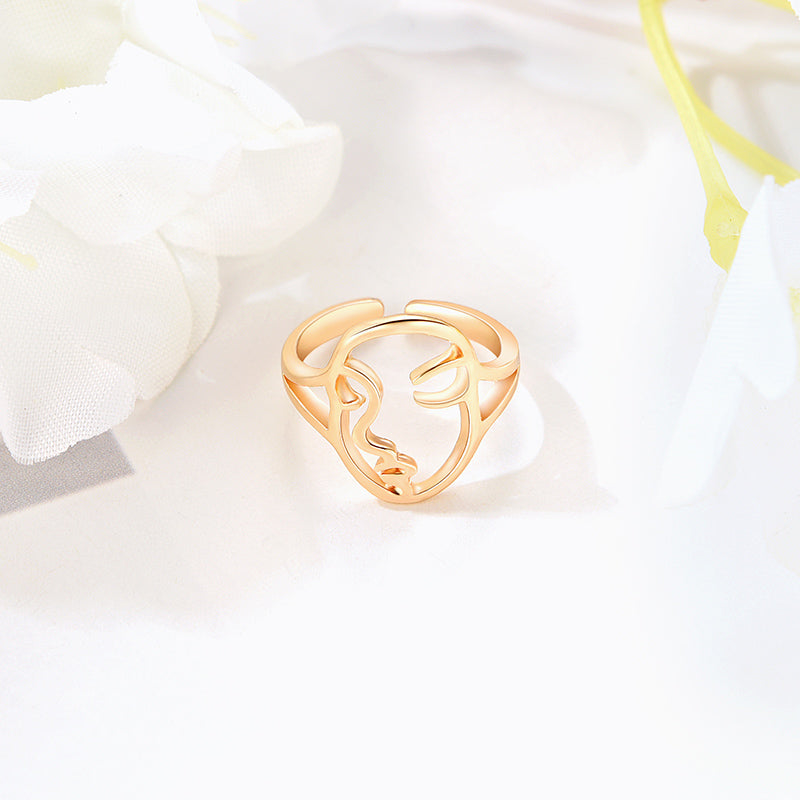 Sweet Commuter Student Ring Pure Color Women's Jewelry