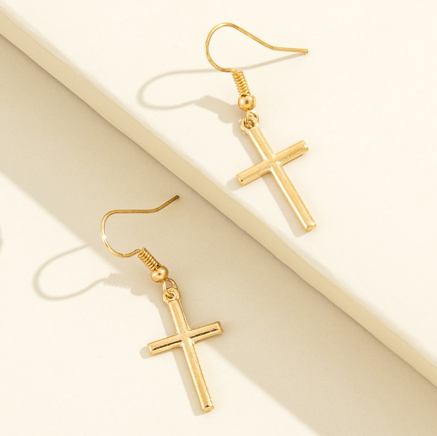 Simple Retro Cross Pendant Earrings Temperament Female Accessories