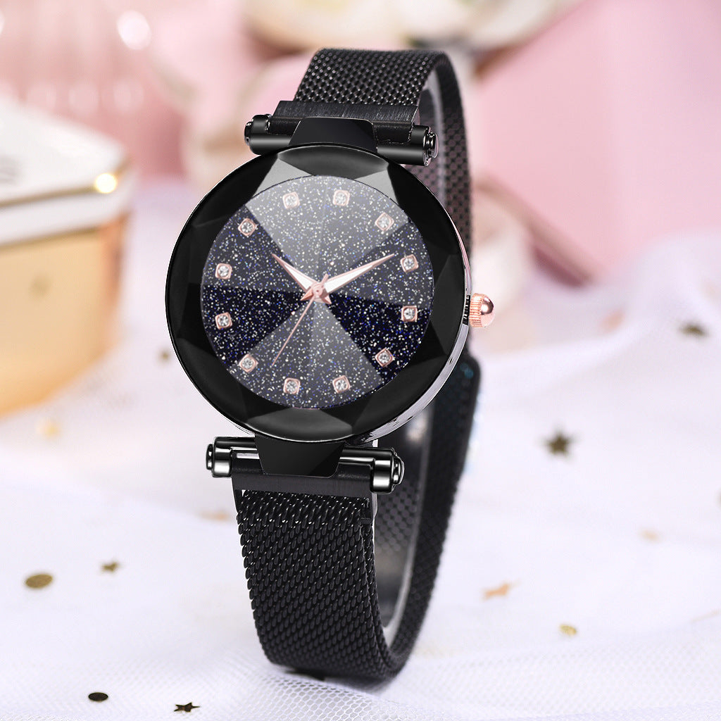 Square Diamond Rhinestone Starry Sky Watch Set Bracelet Watch