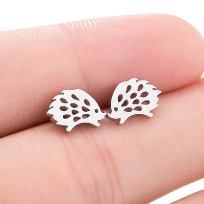 Creative Fashion Simple Stainless Steel Hollow Earrings
