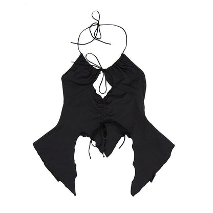 Summer New Women's Solid Color Slim-fit Chest-wrapped Halter Type Sling Small Tank Top Top