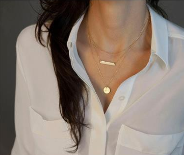 geometric metal sequins multilayer short necklace chain necklace body chain