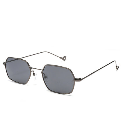 Retro Small Square Frame Polygonal Sunglasses For Men And Women