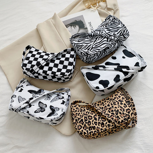 Printed Pattern Underarm Single Shoulder Handbag
