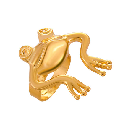 Distressed Frog Alloy Index Finger Ring