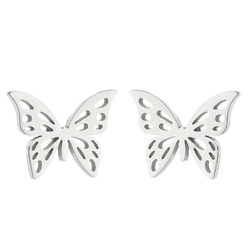 Creative Fashion Simple Stainless Steel Hollow Earrings