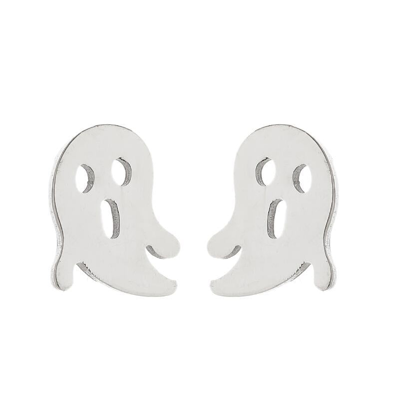 Female European And American Halloween Ghost Stud Earrings Stainless Steel