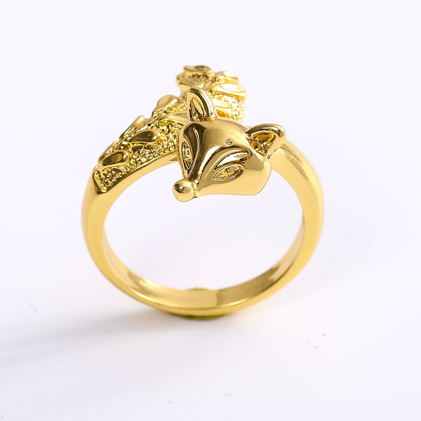 Simple And Stylish Personality Adjustable Gold Fox Ring