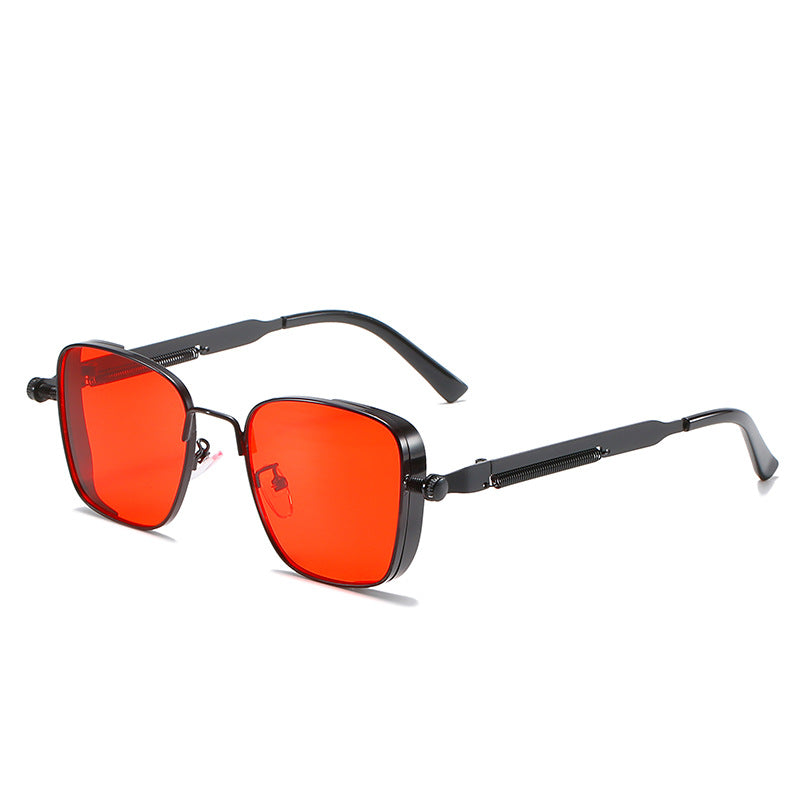 European And American Personality Street Shooting Metal Box Sunglasses
