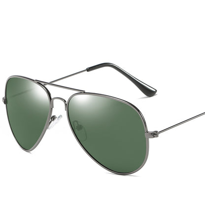 3025 Polarized Sunglasses Men And Women Double Beam Sunglasses Wholesale Outdoor Fishing Fashion Glasses Metal Toad Mirror