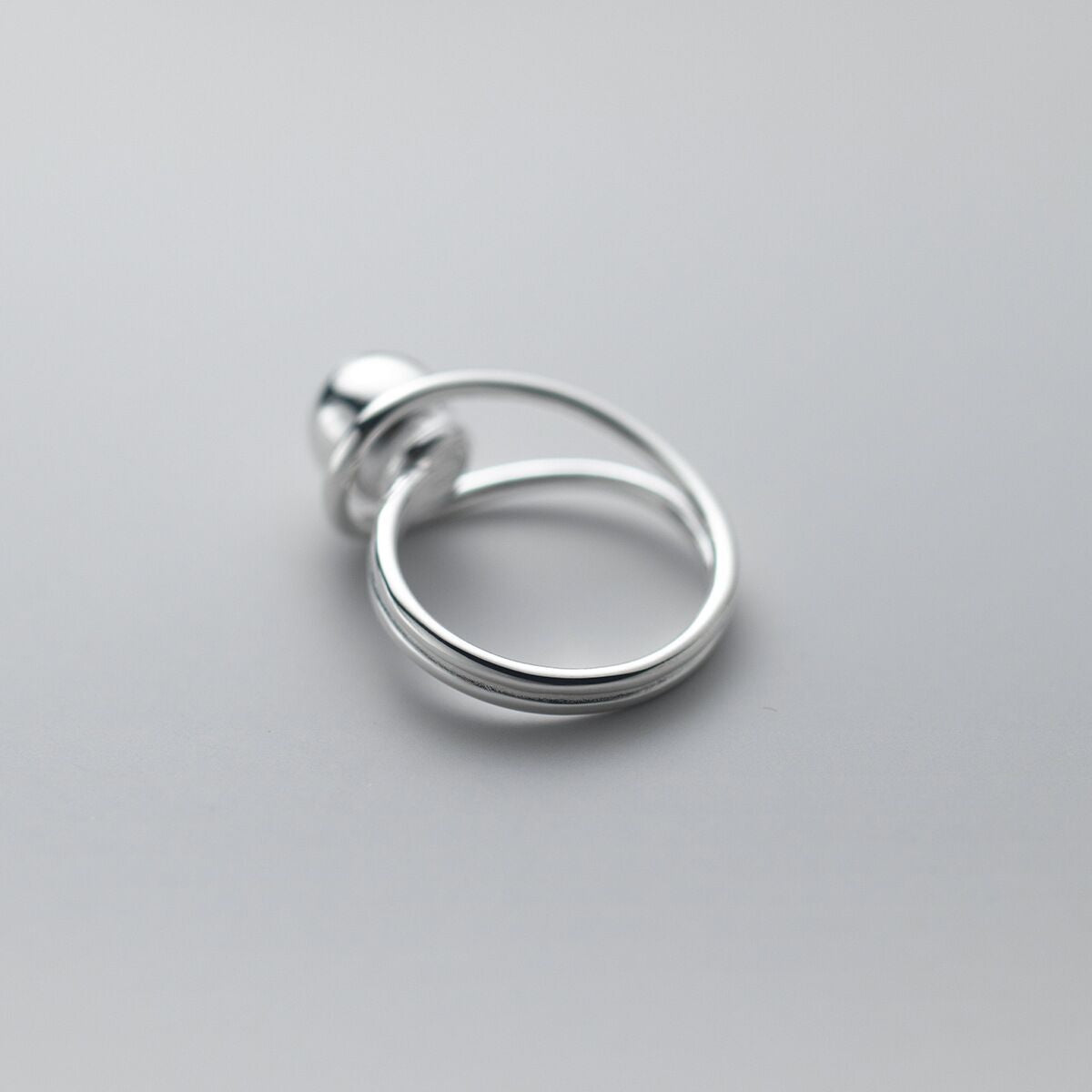 Women's Temperament Fashion Double Line Round Bead Ring