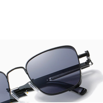 European And American Personality Street Shooting Metal Box Sunglasses