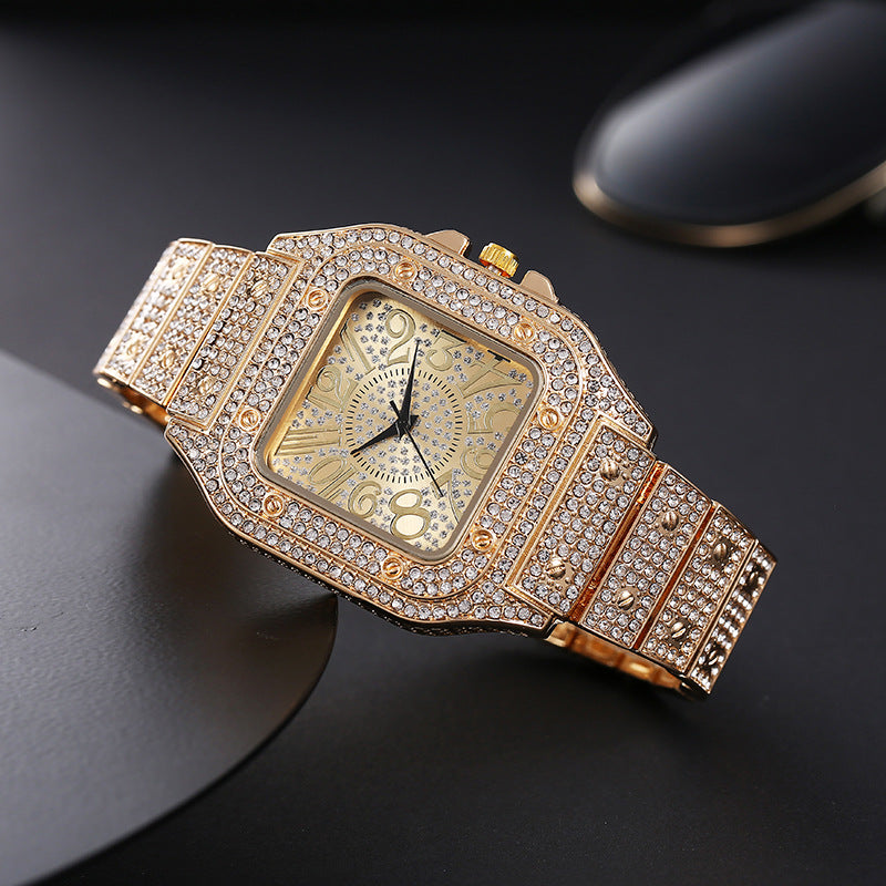 Full Diamond Digital Scale Watch