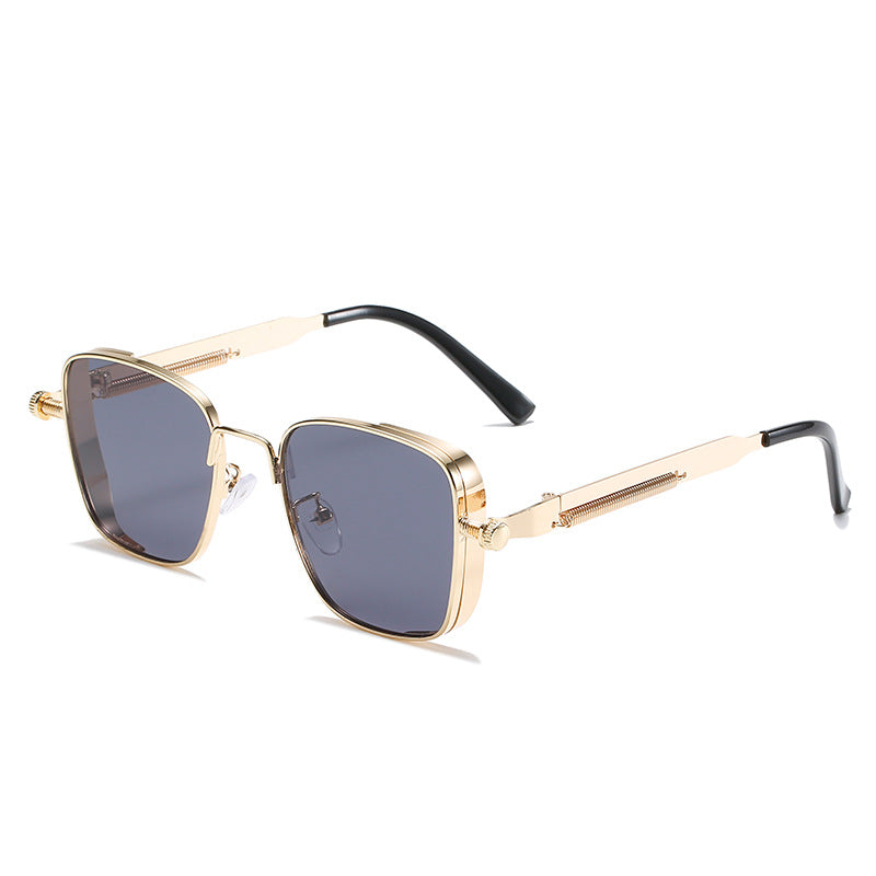 European And American Personality Street Shooting Metal Box Sunglasses