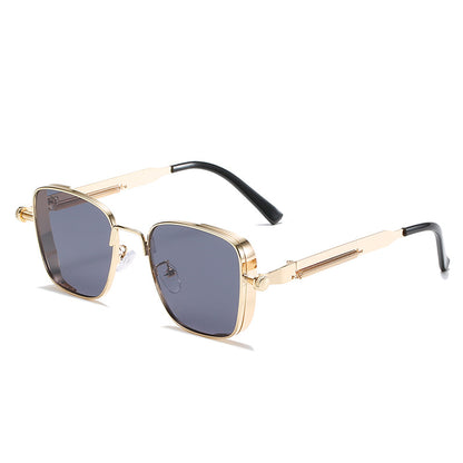 European And American Personality Street Shooting Metal Box Sunglasses