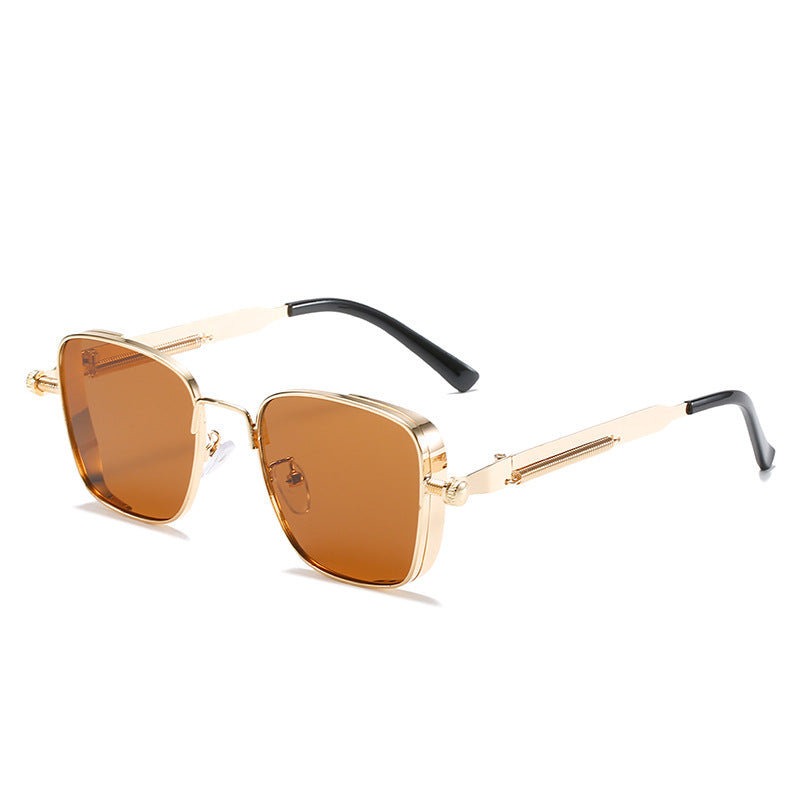 European And American Personality Street Shooting Metal Box Sunglasses