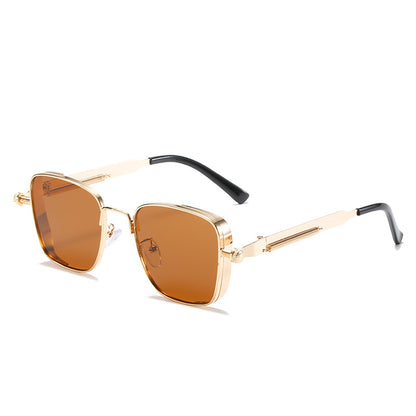 European And American Personality Street Shooting Metal Box Sunglasses