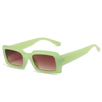 Internet Celebrity Ins Frame Fashion Square Jelly Color Sunglasses Multicolor Glasses
