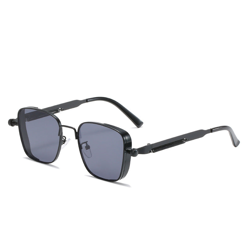 European And American Personality Street Shooting Metal Box Sunglasses