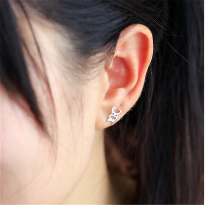 Female European And American Halloween Ghost Stud Earrings Stainless Steel