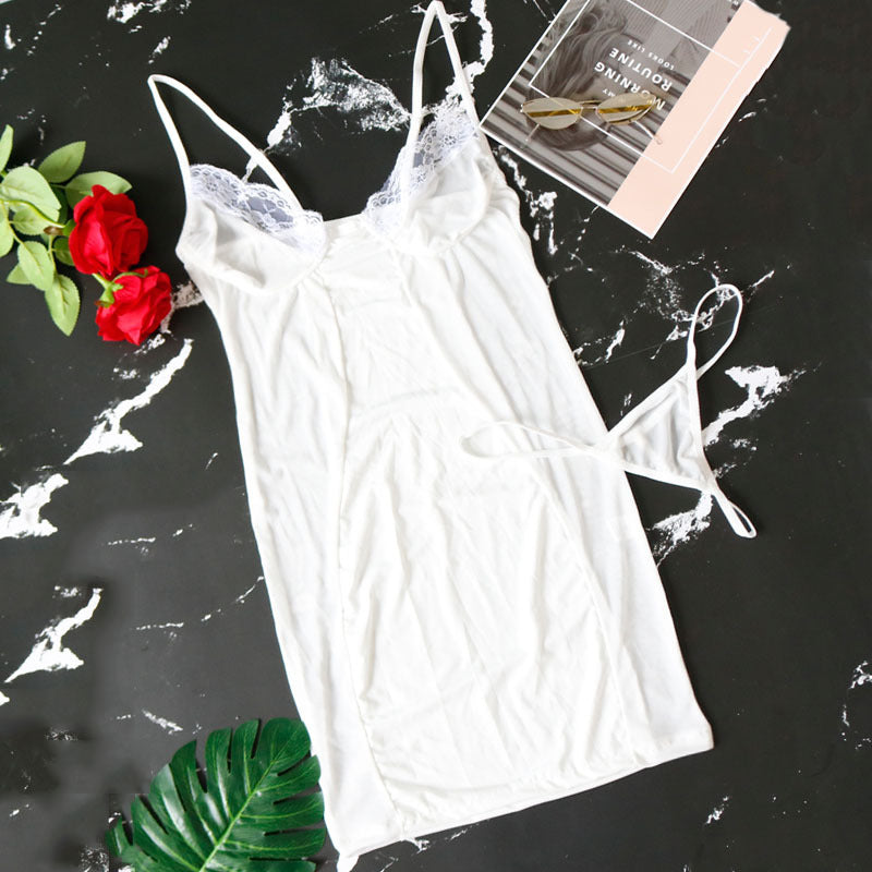 Mesh Lace Patchwork Petticoat Dress Women