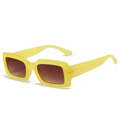 Internet Celebrity Ins Frame Fashion Square Jelly Color Sunglasses Multicolor Glasses