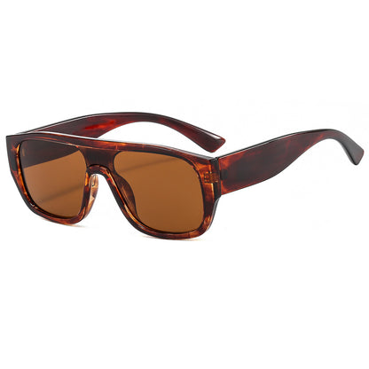 New One Piece Large Frame Square Sunglasses
