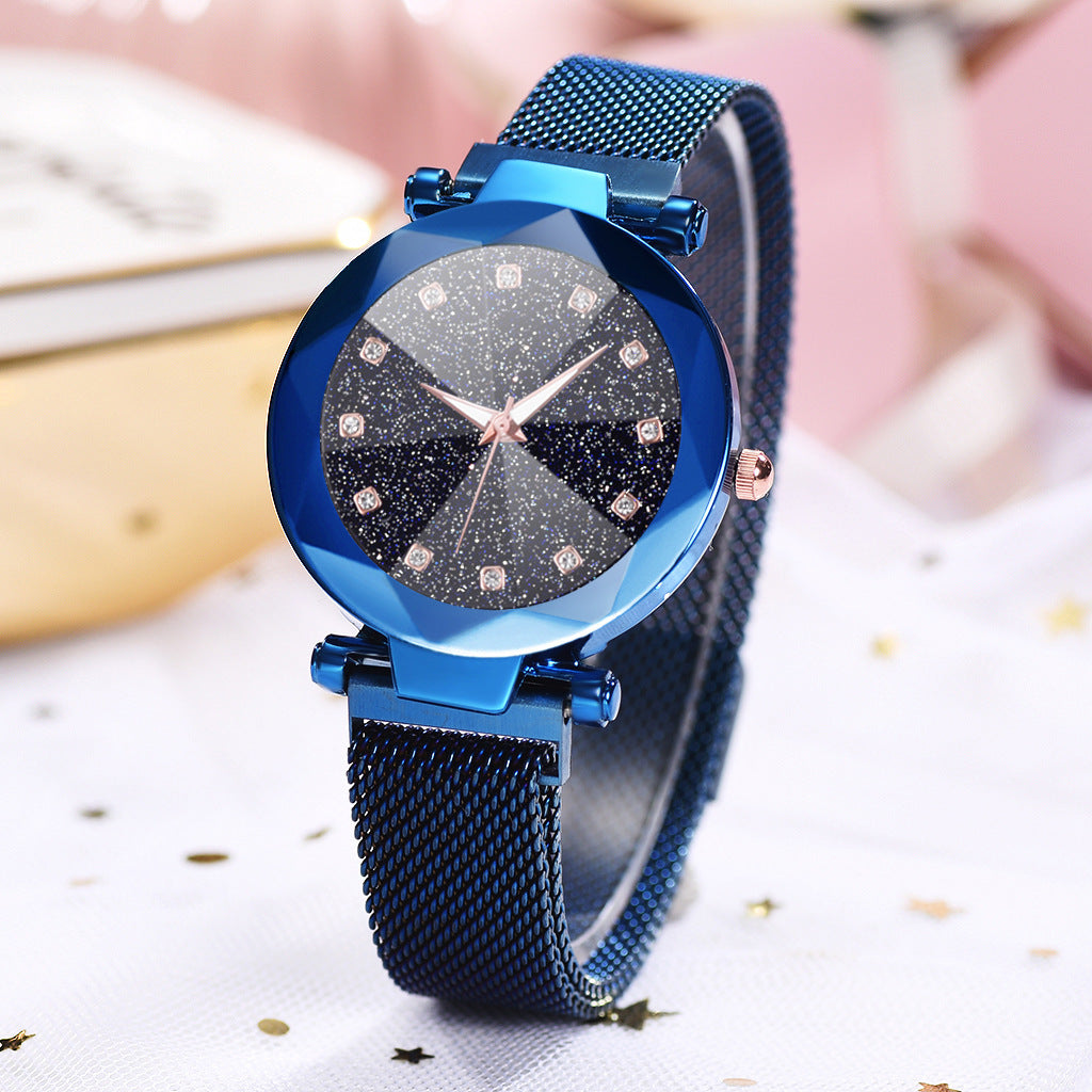 Square Diamond Rhinestone Starry Sky Watch Set Bracelet Watch